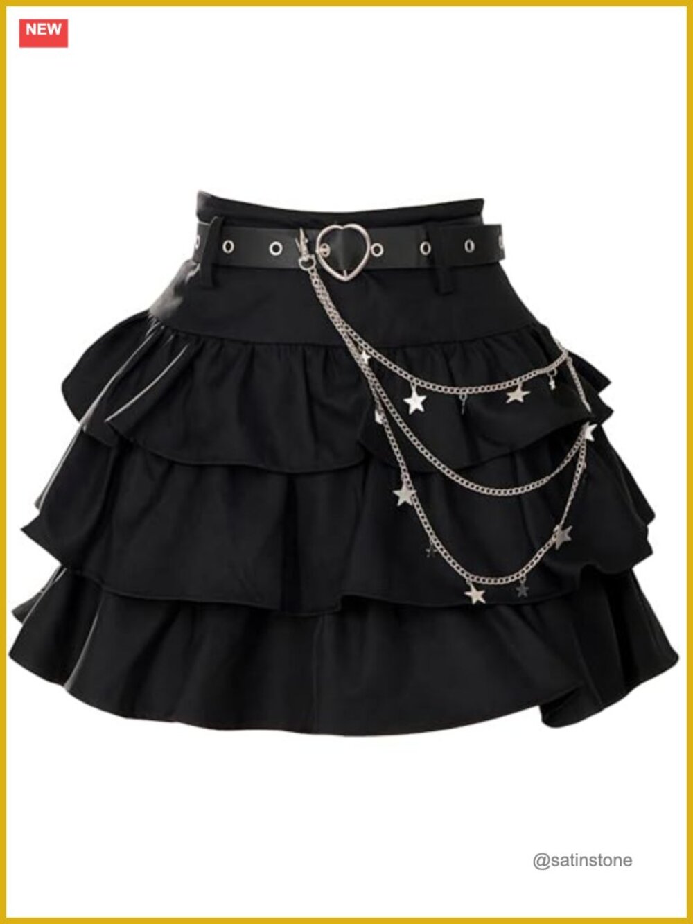 Y2K Gothic Ruffle Mini Skirt High Waist A-Line Skirt
